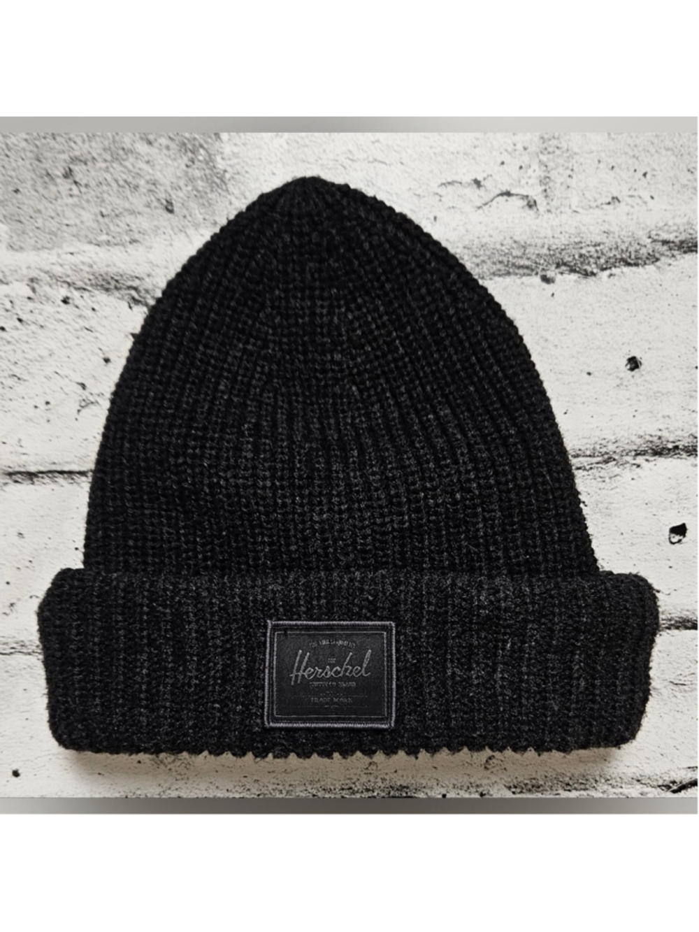 Herschel Supply Co Juneau Charcoal Grey Ribbed Cuff Beanie One Size